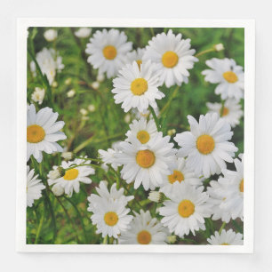 Mikitiez mini white daisy wild flower vintage napkin