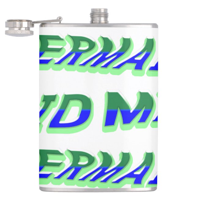 Mikitiez ocean mermaid venus sea blue hip flask (Opened)