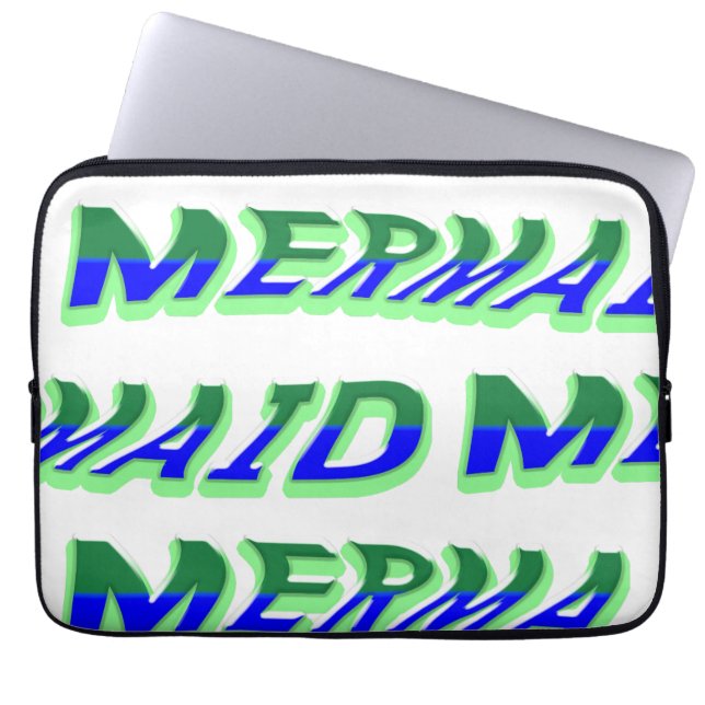 Mikitiez ocean mermaid venus sea blue laptop sleeve (Front)