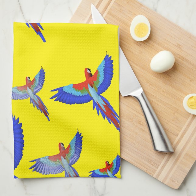 Mikitiez parrot hawaii summersunset beach spring tea towel (Quarter Fold)