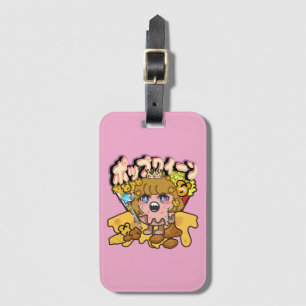 Mikitiez popqueen popcorn moivenight cinema Denim  Luggage Tag