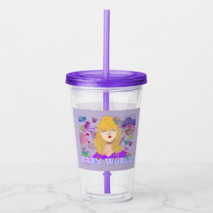 Mikitiez premier movie night princess doll summer acrylic tumbler