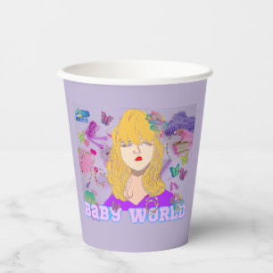 Mikitiez premier movie night princess doll summer paper cups