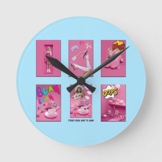 Mikitiez premier movie night princess doll T-Shirt Round Clock