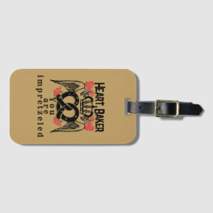 Mikitiez pretzel bread baker queen king luggage tag