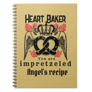 Mikitiez pretzel bread baker queen king  notebook