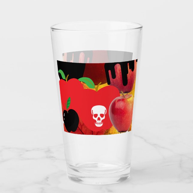 Mikitiez red skull toxic apple vegan summer glass (Front)