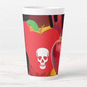 Mikitiez red skull toxic apple vegan summer latte mug