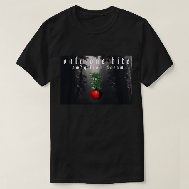 Mikitiez red skull toxic apple vegan summer T-Shirt (Design Front)