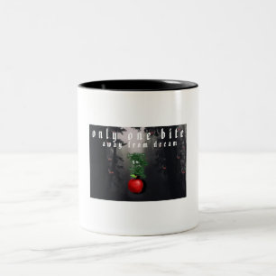 Mikitiez red skull toxic apple vegan summer Two-Tone coffee mug