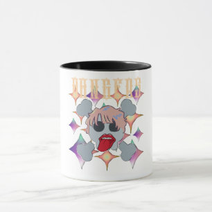 Mikitiez rock star skull red birthday redlip mug