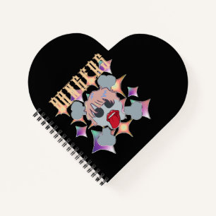 Mikitiez rock star skull red birthday redlip notebook