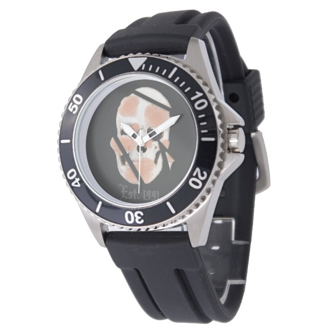 Mikitiez skull pink graffiti pride  watch (Angled)