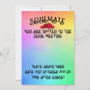 Mikitiez skull rose baroqueart rainbow rock invitation