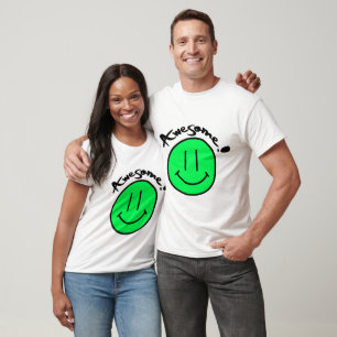 Mikitiez smiley face school summer spring green T-Shirt