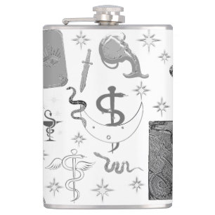 Mikitiez snake snakeperson wizard witch magic  hip flask