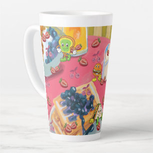 Mikitiez strawberry yogert usaflag burger fruit latte mug