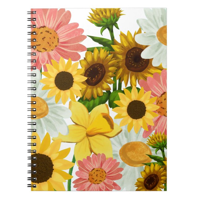 Mikitiez summer flower vacation notebook (Front)