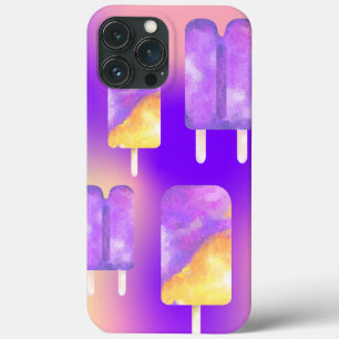 Mikitiez summer rainbow purple gold popsicle iPhone 13 pro max case