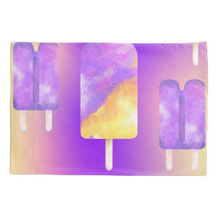Mikitiez summer rainbow purple gold popsicle pillowcase