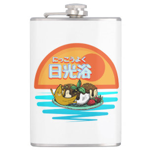 Mikitiez suntan sunbath brown summer windsurf hip flask