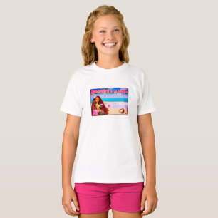 Mikitiez Thailand coconut beach lotus pink white T-Shirt