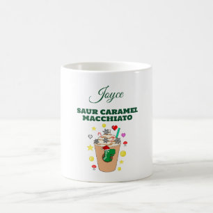 Mikitiez Trex dinosaur icedcoffee caramel xmas Coffee Mug