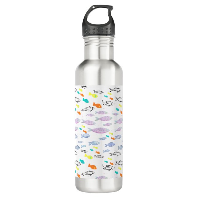 Mikitiez venus mermaid fishing summer  710 ml water bottle (Front)