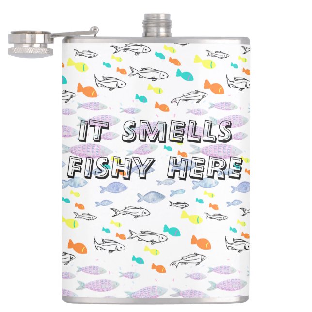 Mikitiez venus mermaid fishing summer hip flask (Opened)