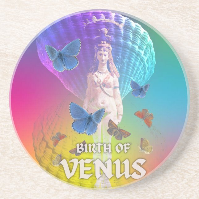 Mikitiez venus ocean butterfies love olympus coaster (Front)
