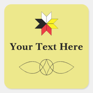 Mi'kmaq/Celtic Square Sticker