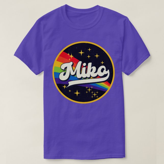 Miko Rainbow In Space Vintage Style T-Shirt (Design Front)