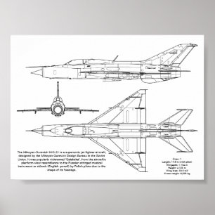 Mikoyan-Gurevich MiG-21 Poster