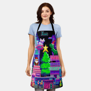 Miktitiez holidaymode grandma christmas family apron