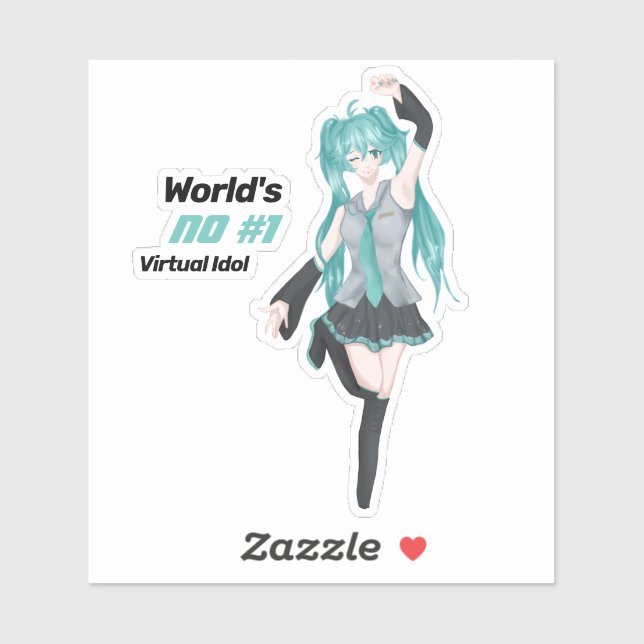 Miku Custom-Cut Vinyl Sticker (Sheet)