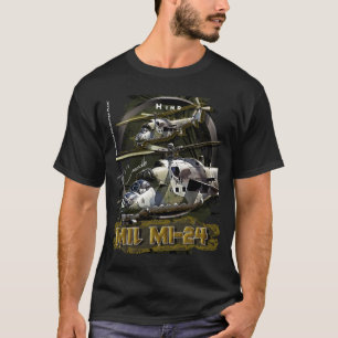 Mil Mi-24 Hind Large Heavily Armed Helicopter Guns T-Shirt