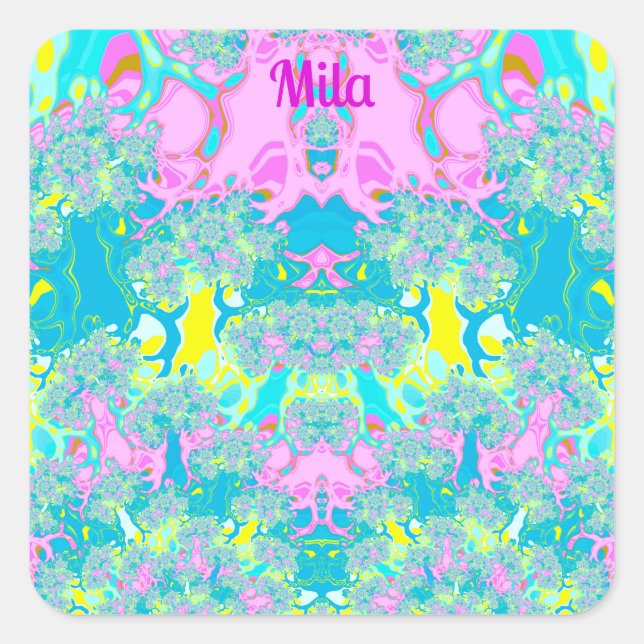 MILA ~ PASTEL PERFECTION ~ SQUARE STICKER (Front)
