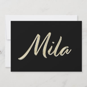Mila white gold Handwriting Card