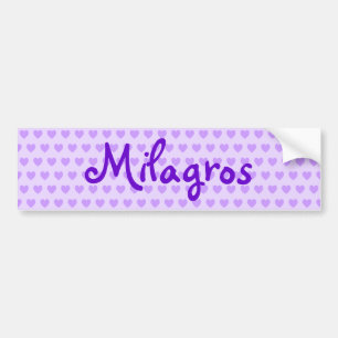Milagros in Purple Bumper Sticker