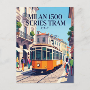 Milan 1500 Series Tram Italy Postcard