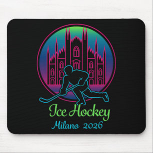 Milan 2026 Ice Hockey Winter 2026 And Duomo Di Mil Mouse Mat