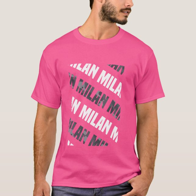 Milan Camo Pattern Grey Camouflage T-Shirt (Front)