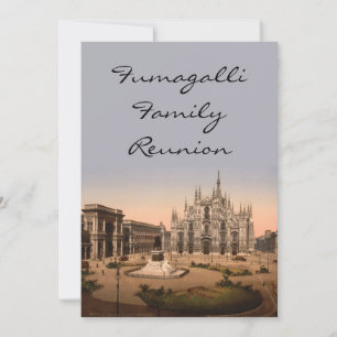 Milan Cathedral and Piazza, Lombardy, Italy Invitation