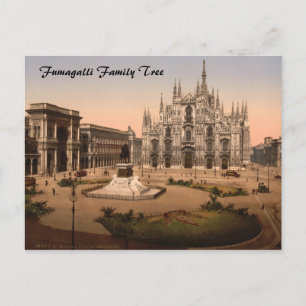 Milan Cathedral and Piazza, Lombardy, Italy Postcard
