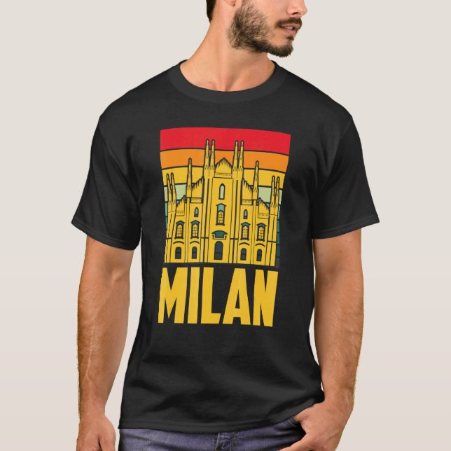 Milan Cathedral From Italy Dom De Milan T-Shirt (Front)