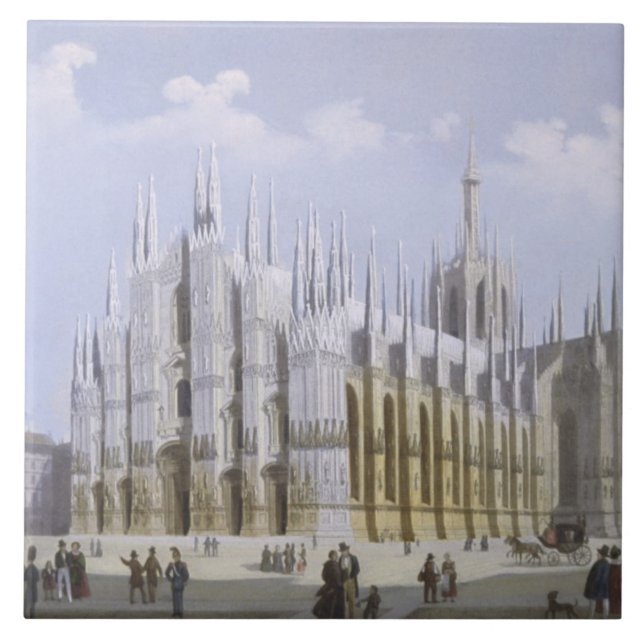 Milan Cathedral from 'Views of Milan and its Envir Tile (Front)