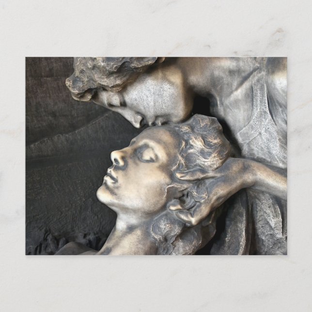 Milan Cemetery Statue Postcard (Front)