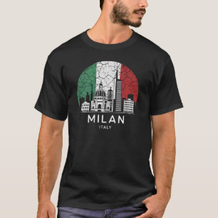 Milan City Italy Flag T-Shirt