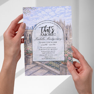 Milan Italian Themed Bridal Shower Invitation