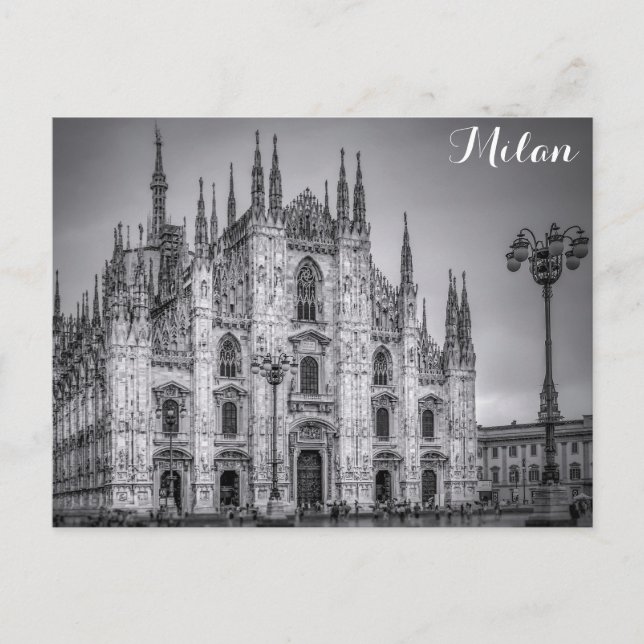 Milan Italy Cathedral Travel Photo Postcard (Front)